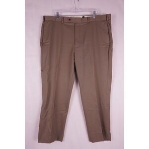 Brooks Brothers Madison Fit Pleated Dress Pants Khaki 42x32 Mens 100% Wool